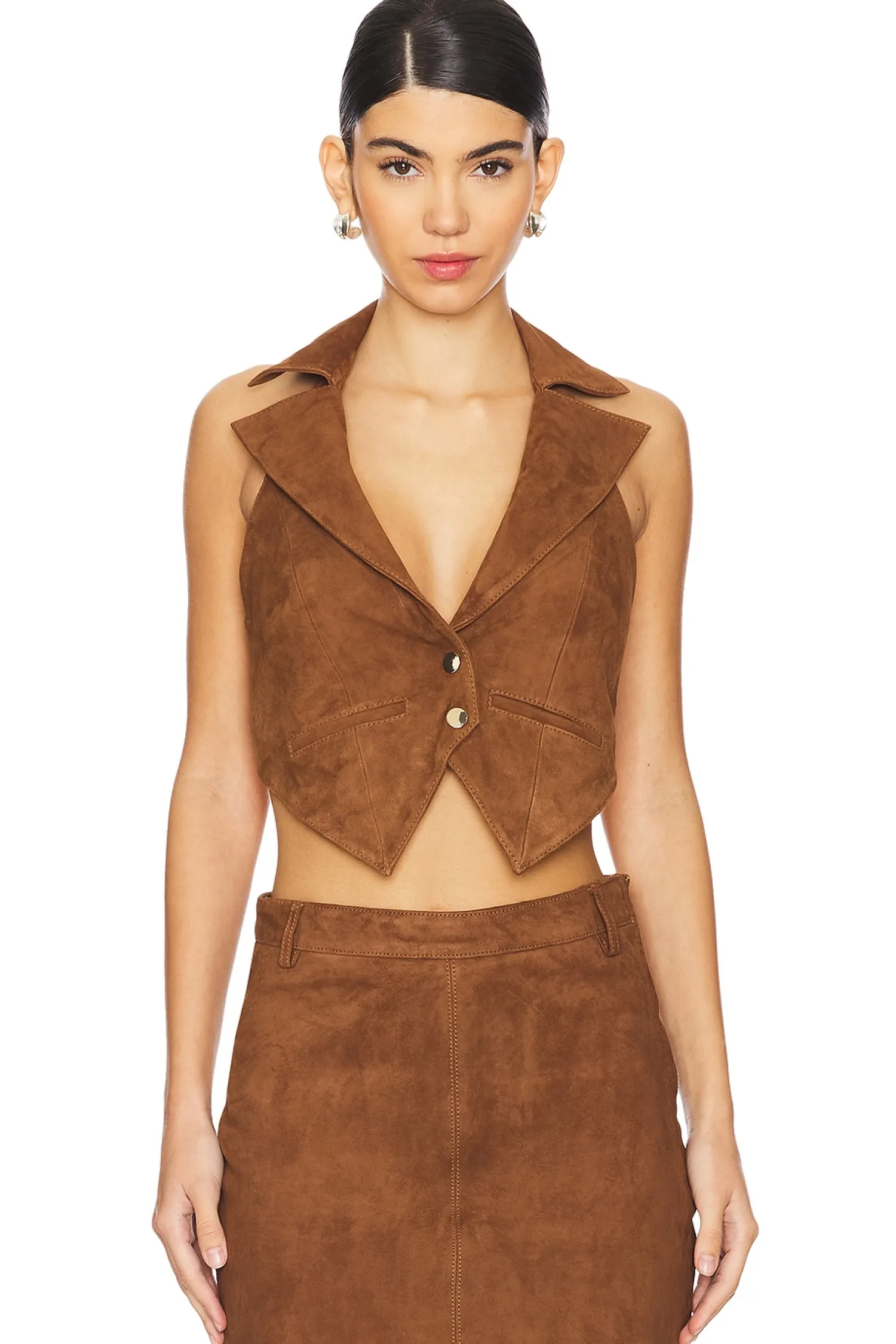Women retrofete Matching Sets>Josephine Suede Vest