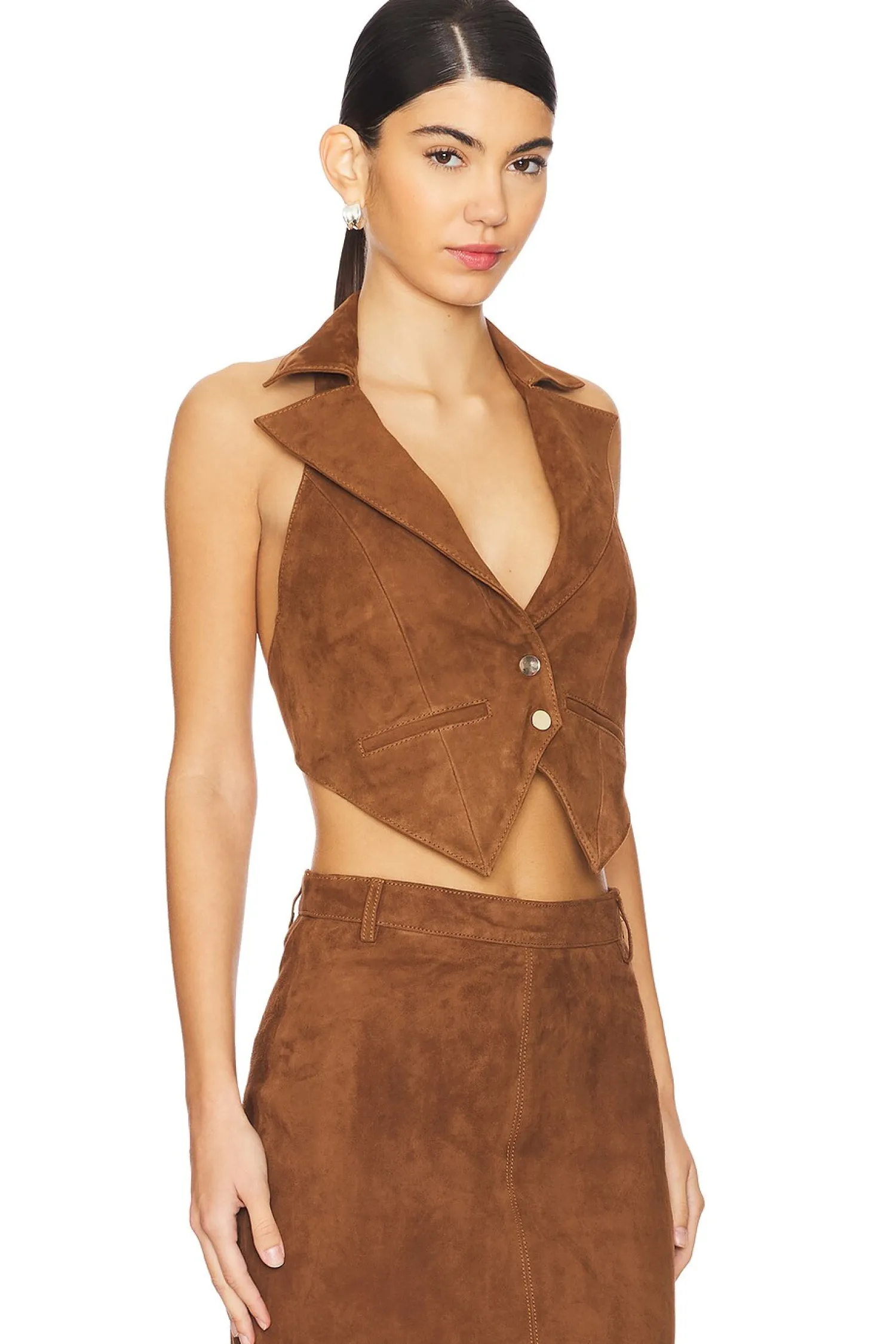 Women retrofete Matching Sets>Josephine Suede Vest