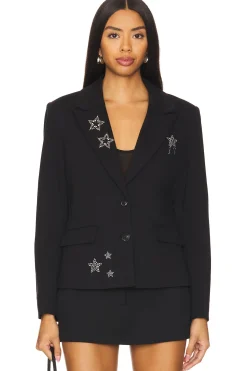 Women Central Park West Jackets & Coats>Junie Rhinestone Star Blazer