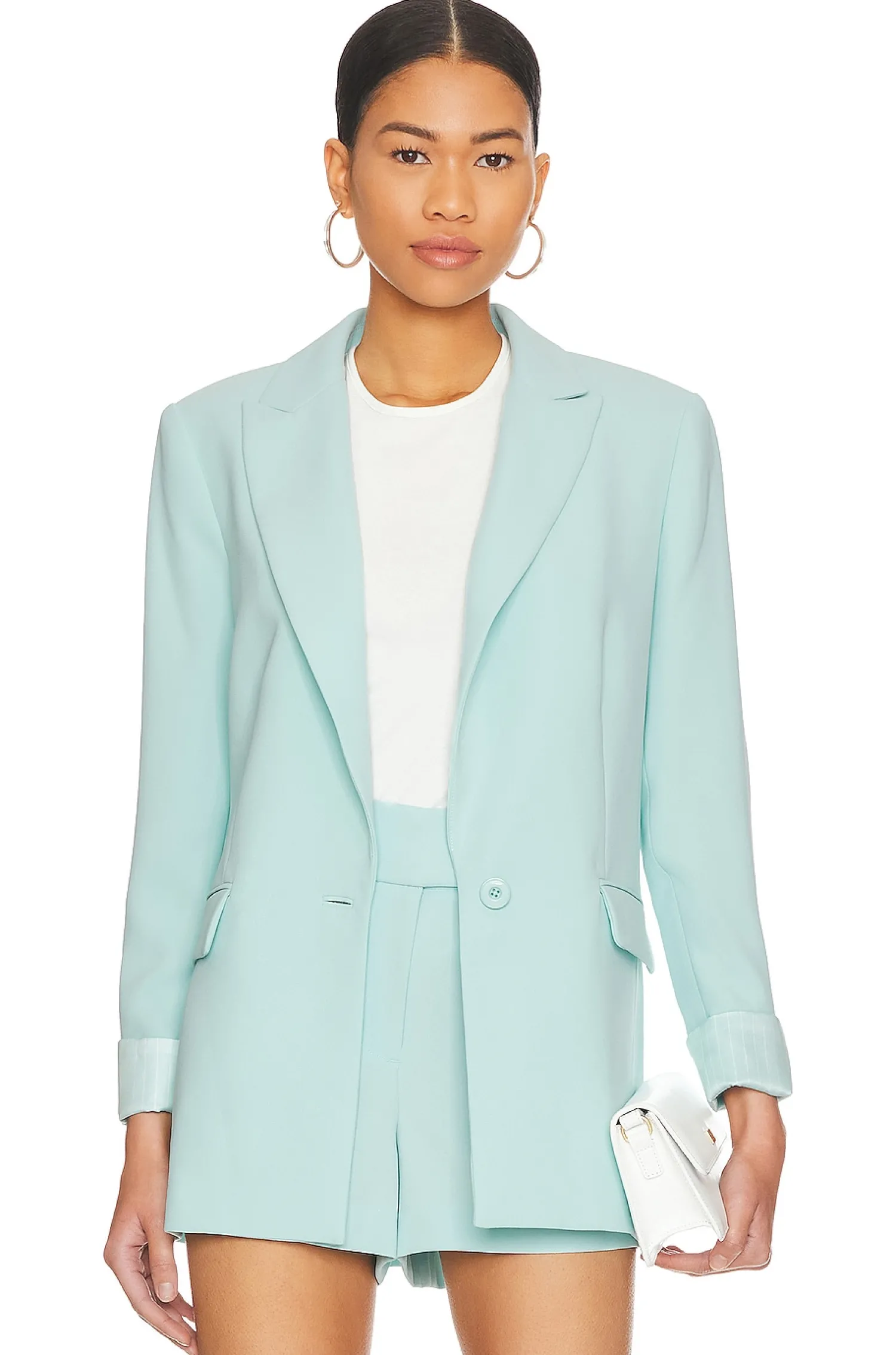 Women Alice + Olivia Jackets & Coats>Justine Roll Cuff Blazer