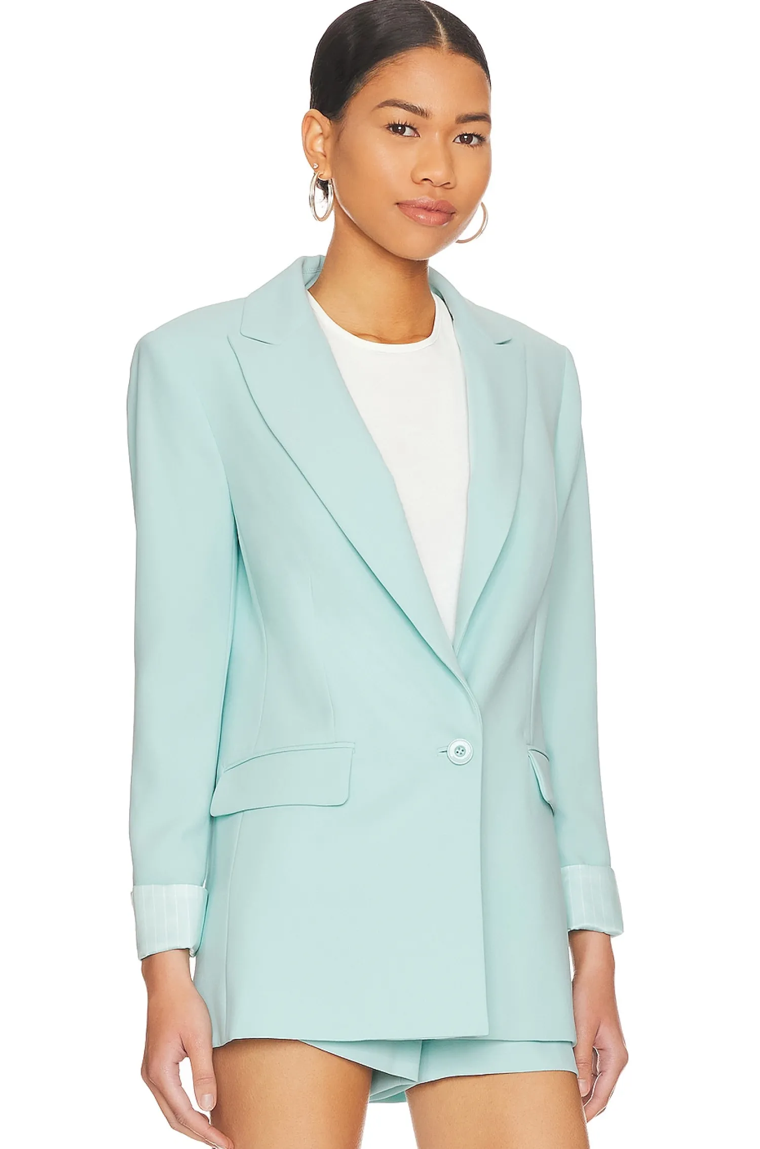 Women Alice + Olivia Jackets & Coats>Justine Roll Cuff Blazer