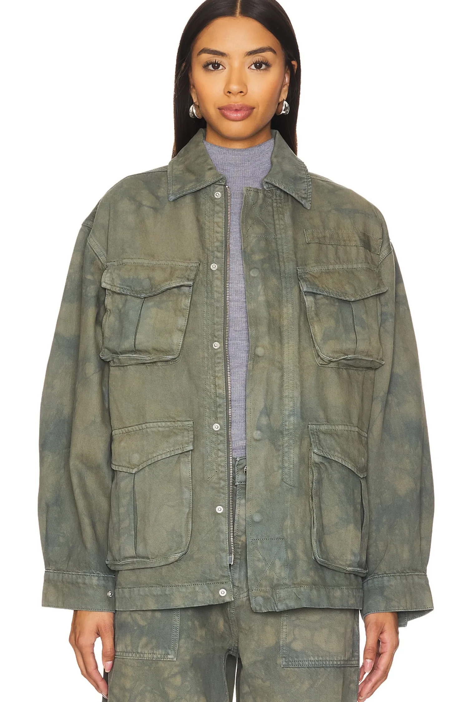 Women GRLFRND Jackets & Coats>Kaia Oversized Drawstring Jacket