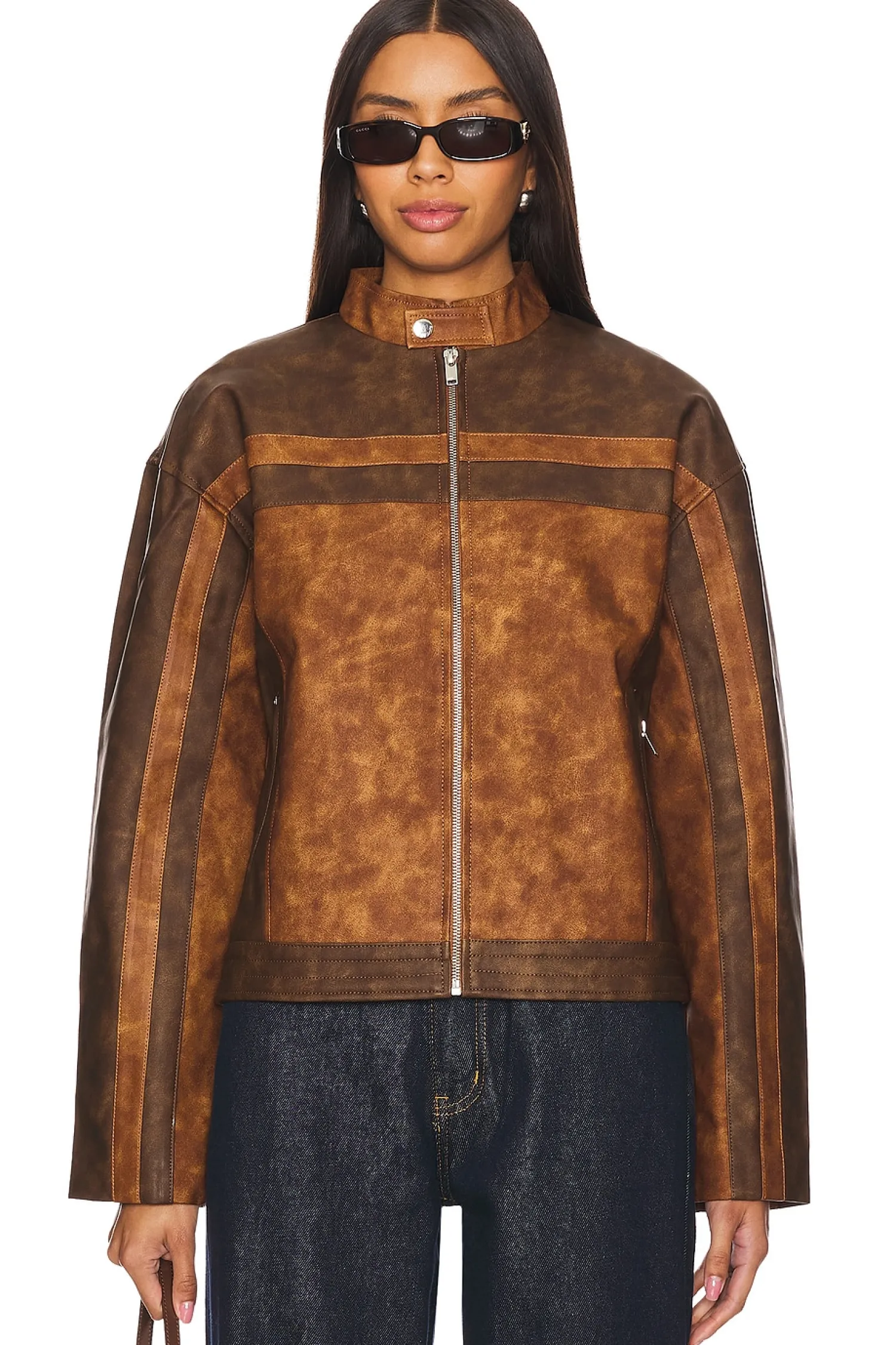 Women superdown Jackets & Coats>Katrina Faux Leather Moto Jacket