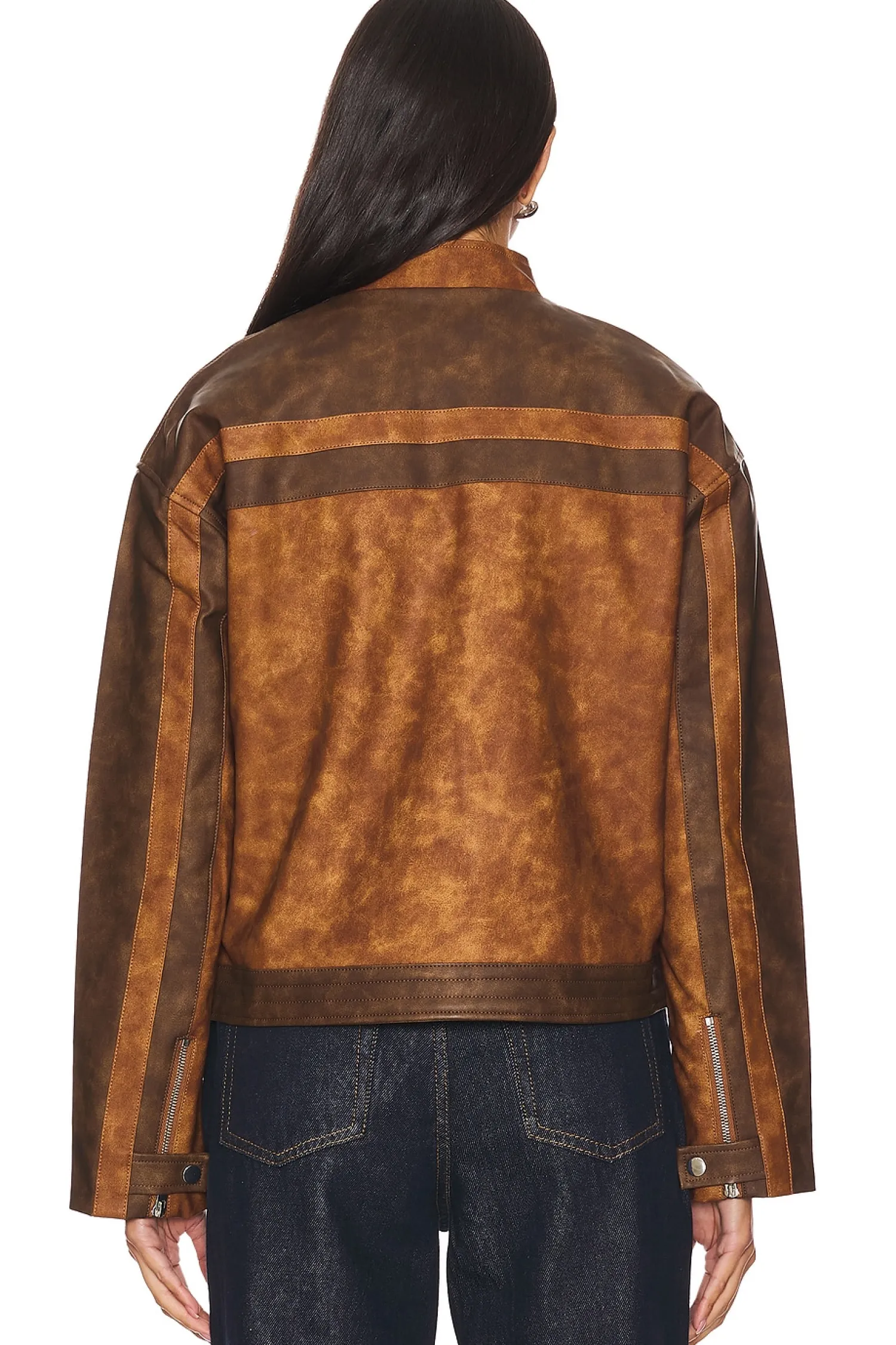 Women superdown Jackets & Coats>Katrina Faux Leather Moto Jacket
