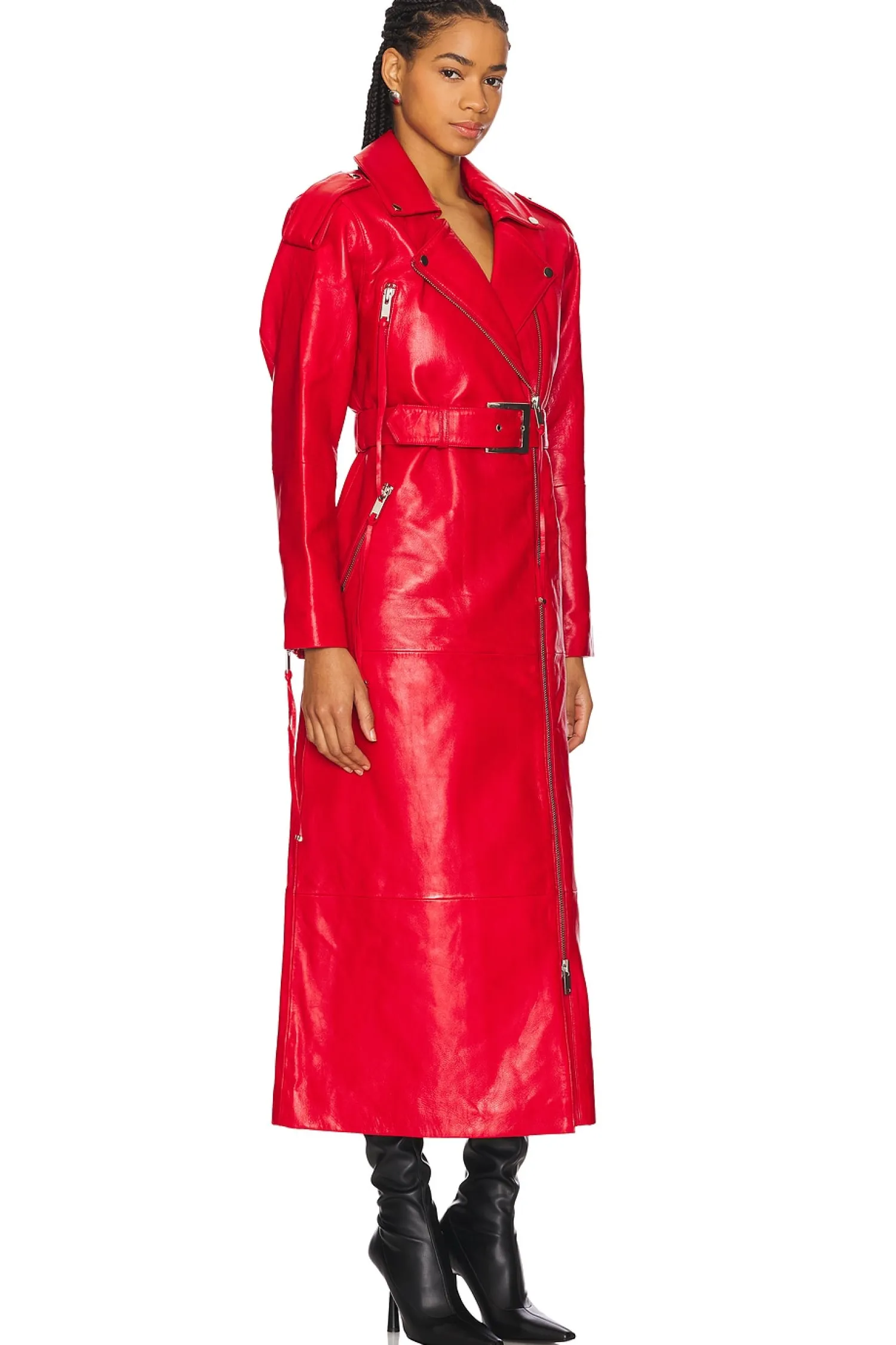 Women retrofete Jackets & Coats>Knightley Leather Trench Coat