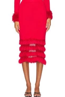 Women ANDREEVA Matching Sets>Knit Skirt With Handmade Details