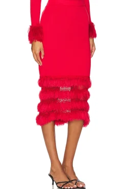 Women ANDREEVA Matching Sets>Knit Skirt With Handmade Details