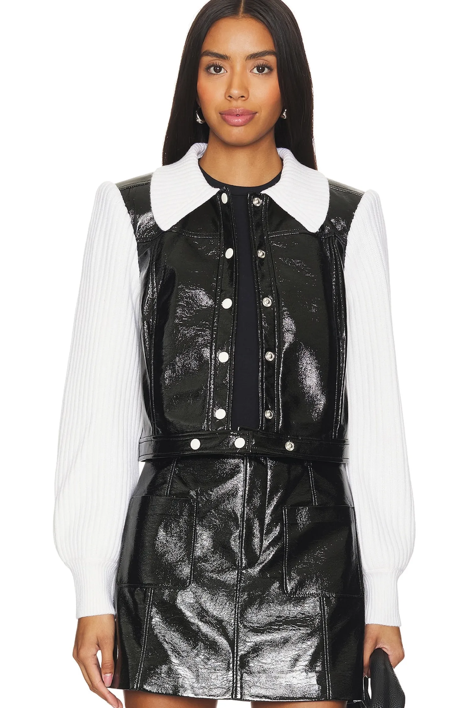 Women Cinq a Sept Jackets & Coats>Knit Sleeve Ciara Jacket