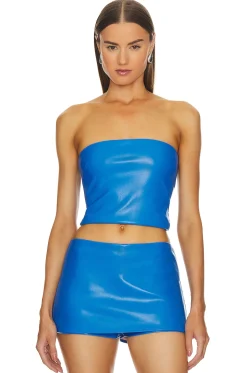 Women Lovers and Friends Matching Sets>Kya Faux Leather Top