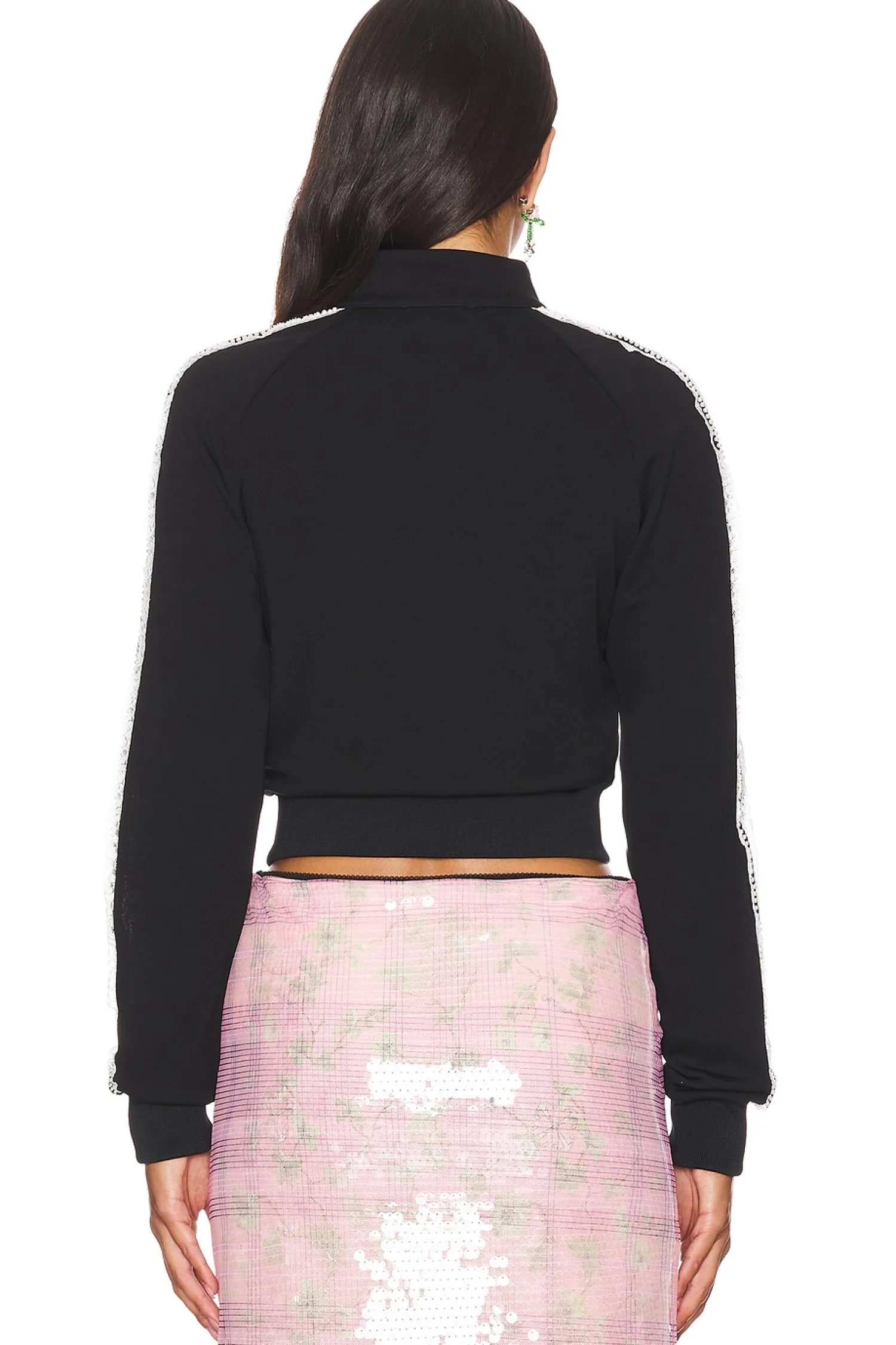 Women OFF-WHITE Jackets & Coats>Lace Band Track Jacket