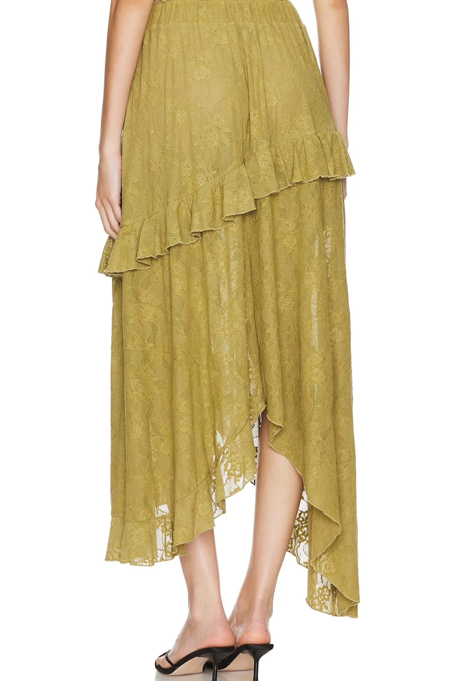 Women WeWoreWhat Matching Sets>Lace Ruffle Skirt