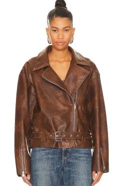 Women superdown Jackets & Coats>Lana Faux Leather Jacket