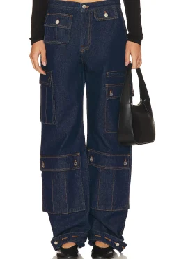 Women GRLFRND Pants>Lara Low Rise Wide Leg Cargo