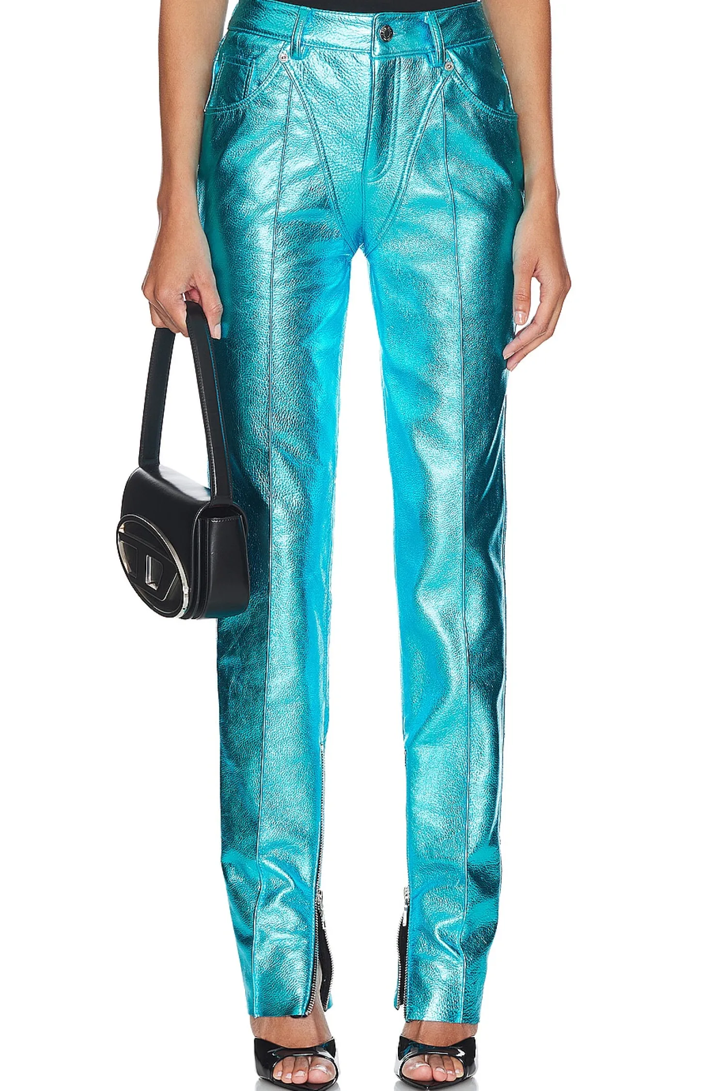 Women LaQuan Smith Pants>Leather Tapered Pant