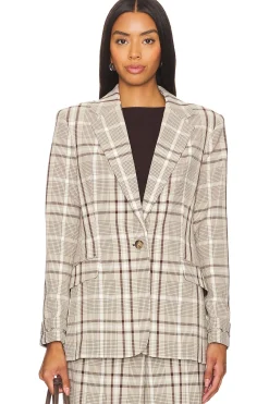 Women SIMKHAI Jackets & Coats>Lillie Peak Lapel Single Breasted Blazer