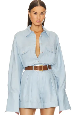 Women Helsa Matching Sets>Linen Button Down Shirt