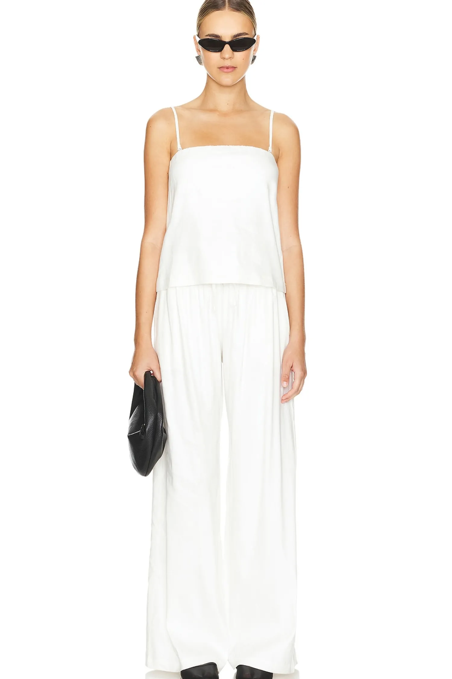 Women MONROW Pants>Linen Wide Leg Pant