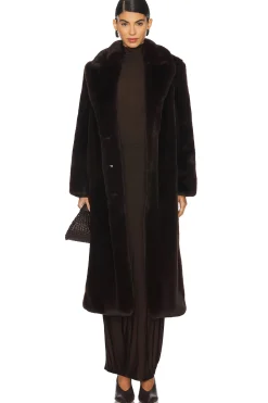 Women L'AGENCE Jackets & Coats>Lizbeth Long Faux Fur Jacket