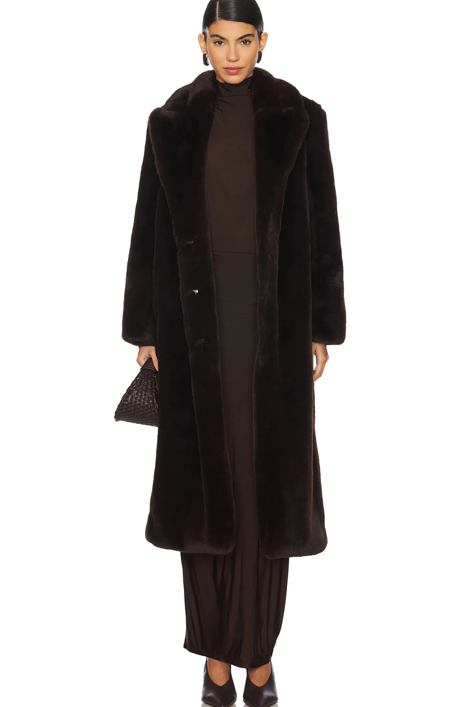 Women L'AGENCE Jackets & Coats>Lizbeth Long Faux Fur Jacket