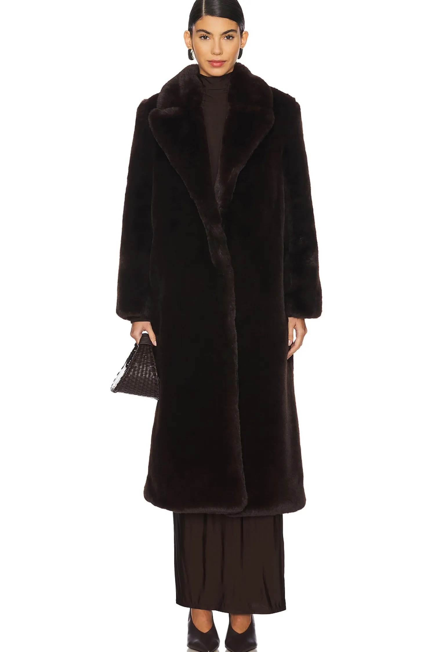 Women L'AGENCE Jackets & Coats>Lizbeth Long Faux Fur Jacket