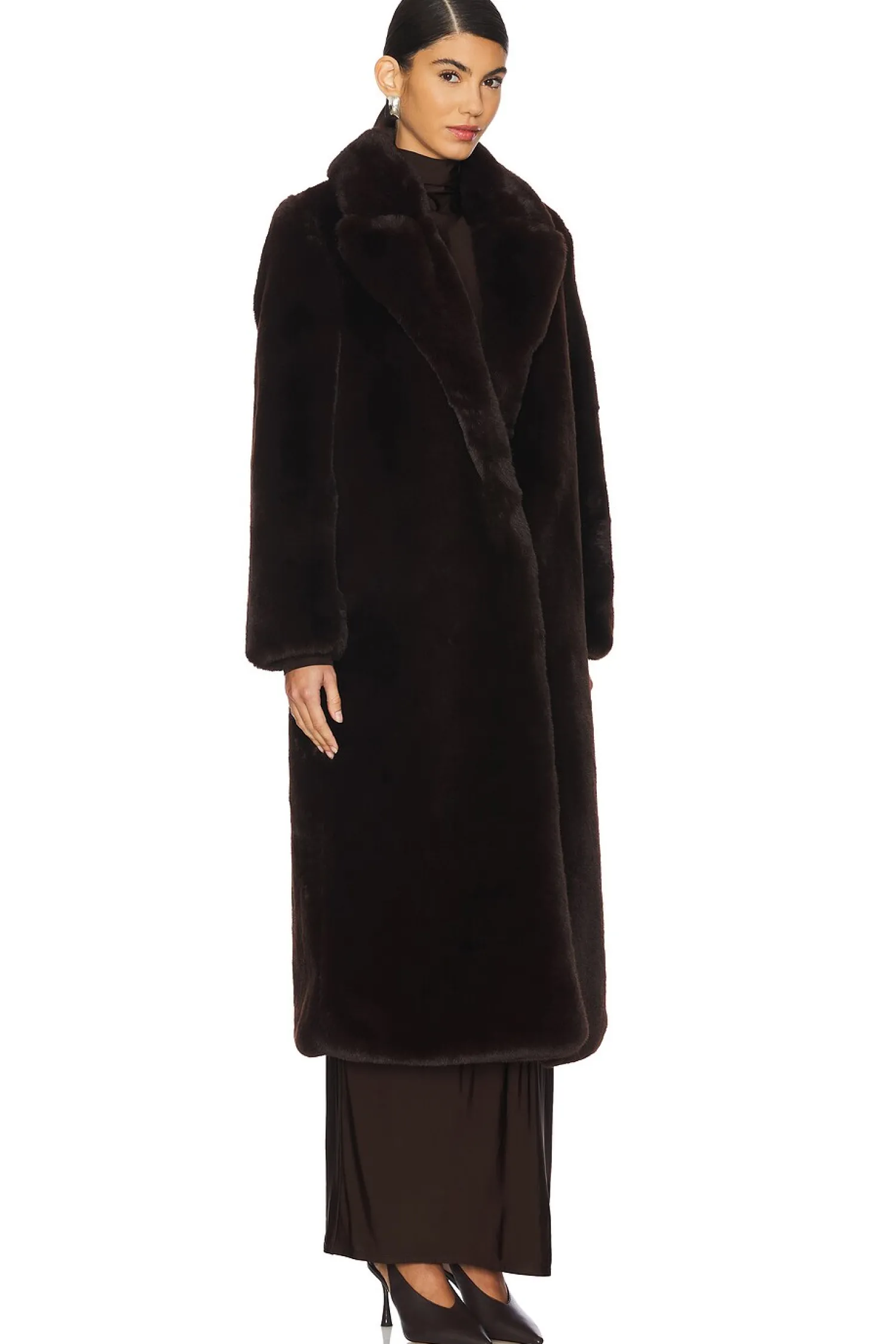 Women L'AGENCE Jackets & Coats>Lizbeth Long Faux Fur Jacket