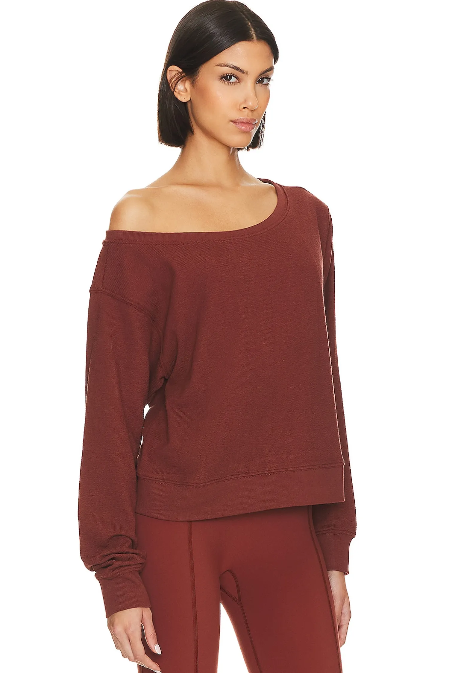 Women Spiritual Gangster Loungewear>Lofty Slub Rib Vida Pullover