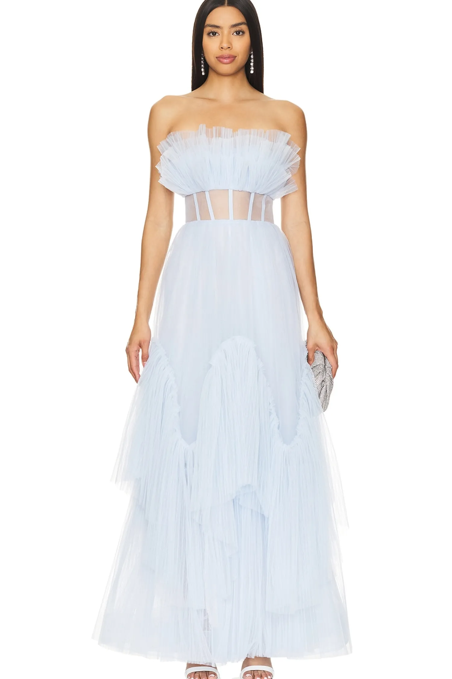 Women BCBGMAXAZRIA Dresses>Long Corset Evening Dress