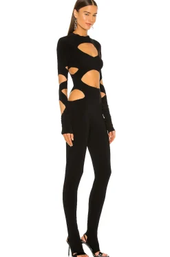 Women Norma Kamali Jumpsuits>Long Sleeve Aztec Catsuit