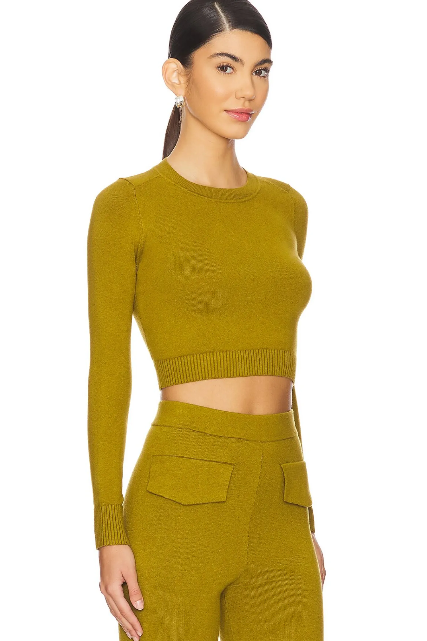 Women JoosTricot Matching Sets>Long Sleeve Crop Top
