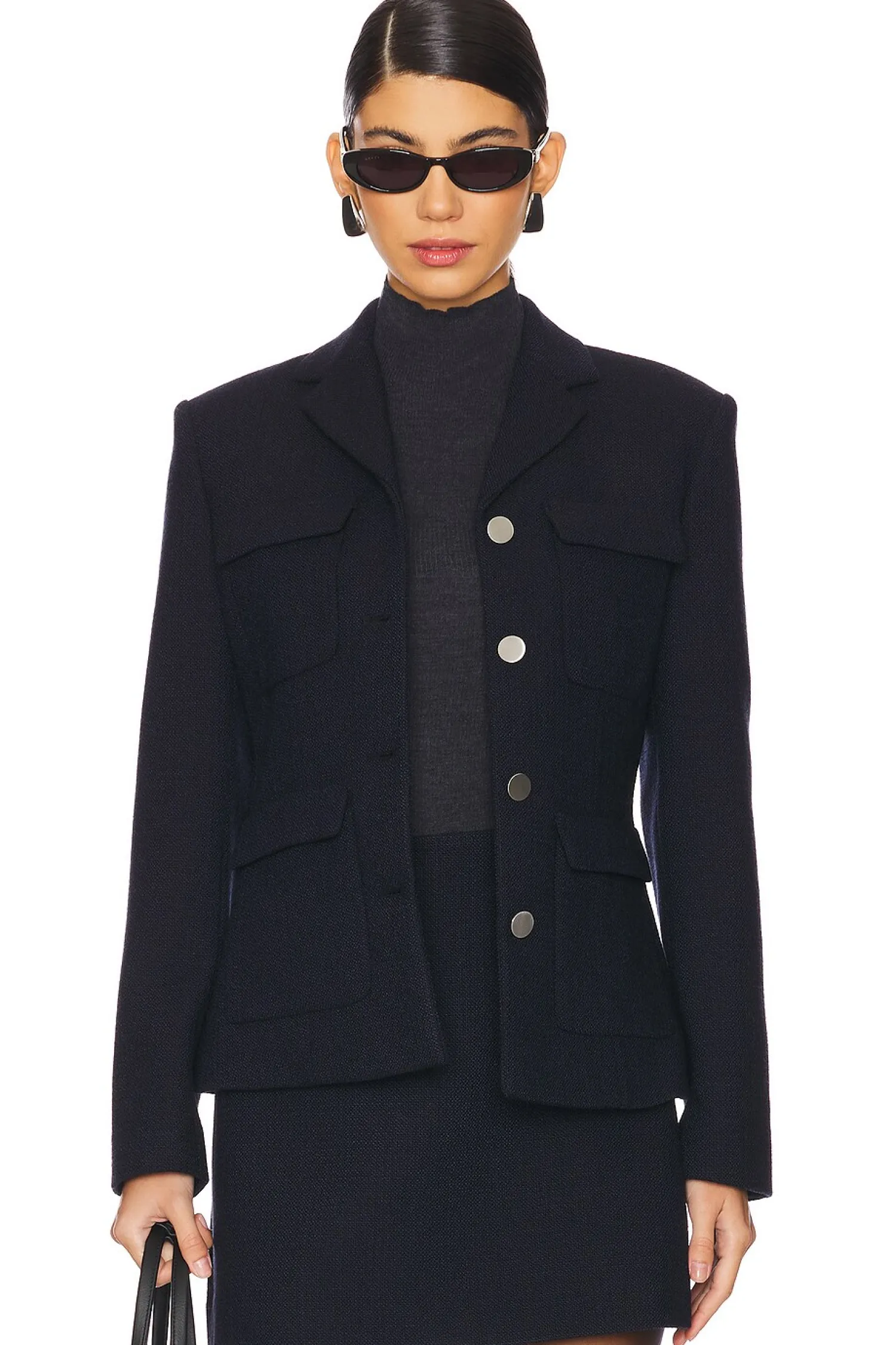 Women Theory Matching Sets|Jackets & Coats>Long Sleeve Military Jacket