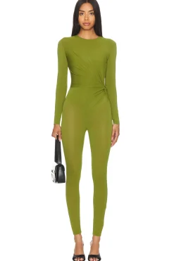 Women Alex Perry Jumpsuits>Long Sleeve Twist Catsuit