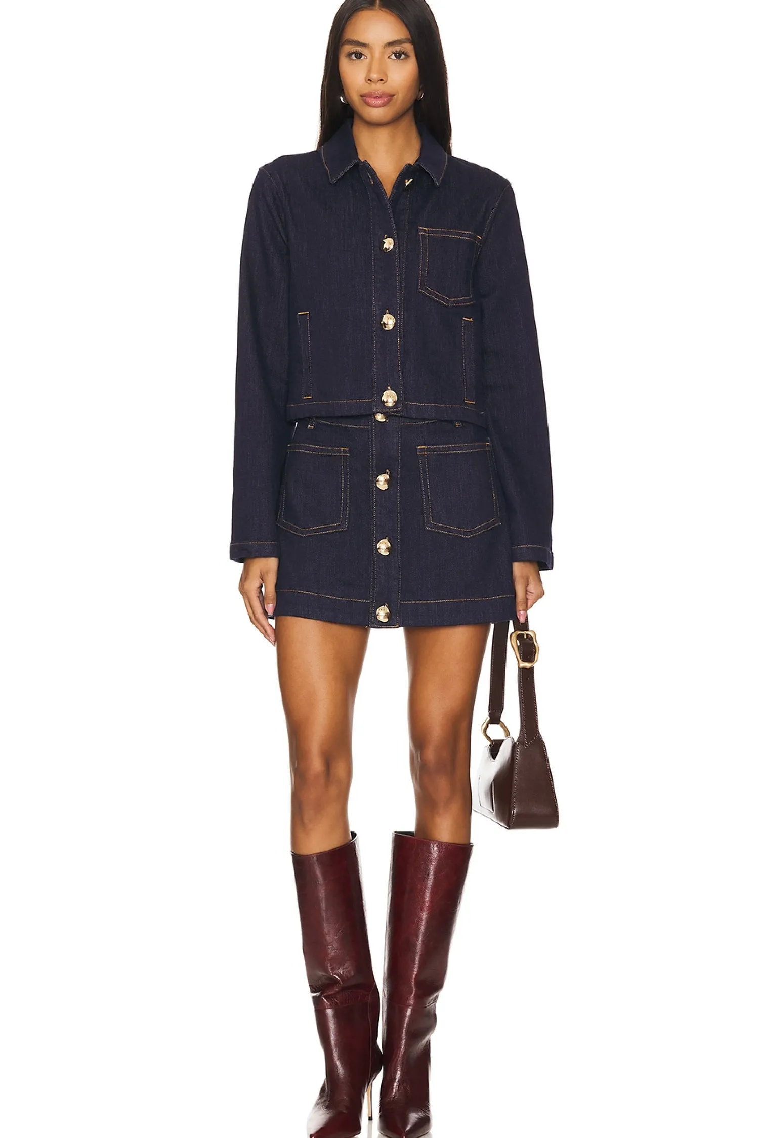 Women Bardot Matching Sets>Lorenzo Denim Mini Skirt