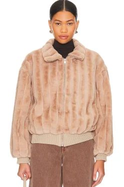 Women Line & Dot Jackets & Coats>Lux Faux Fur Jacket
