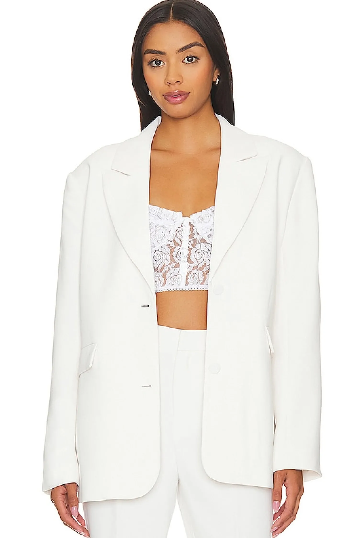 Women Good American Jackets & Coats>Luxe Suiting Boyfriend Blazer