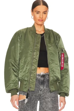 Women ALPHA INDUSTRIES Jackets & Coats>MA-1 Blood Chit Bomber Jacket
