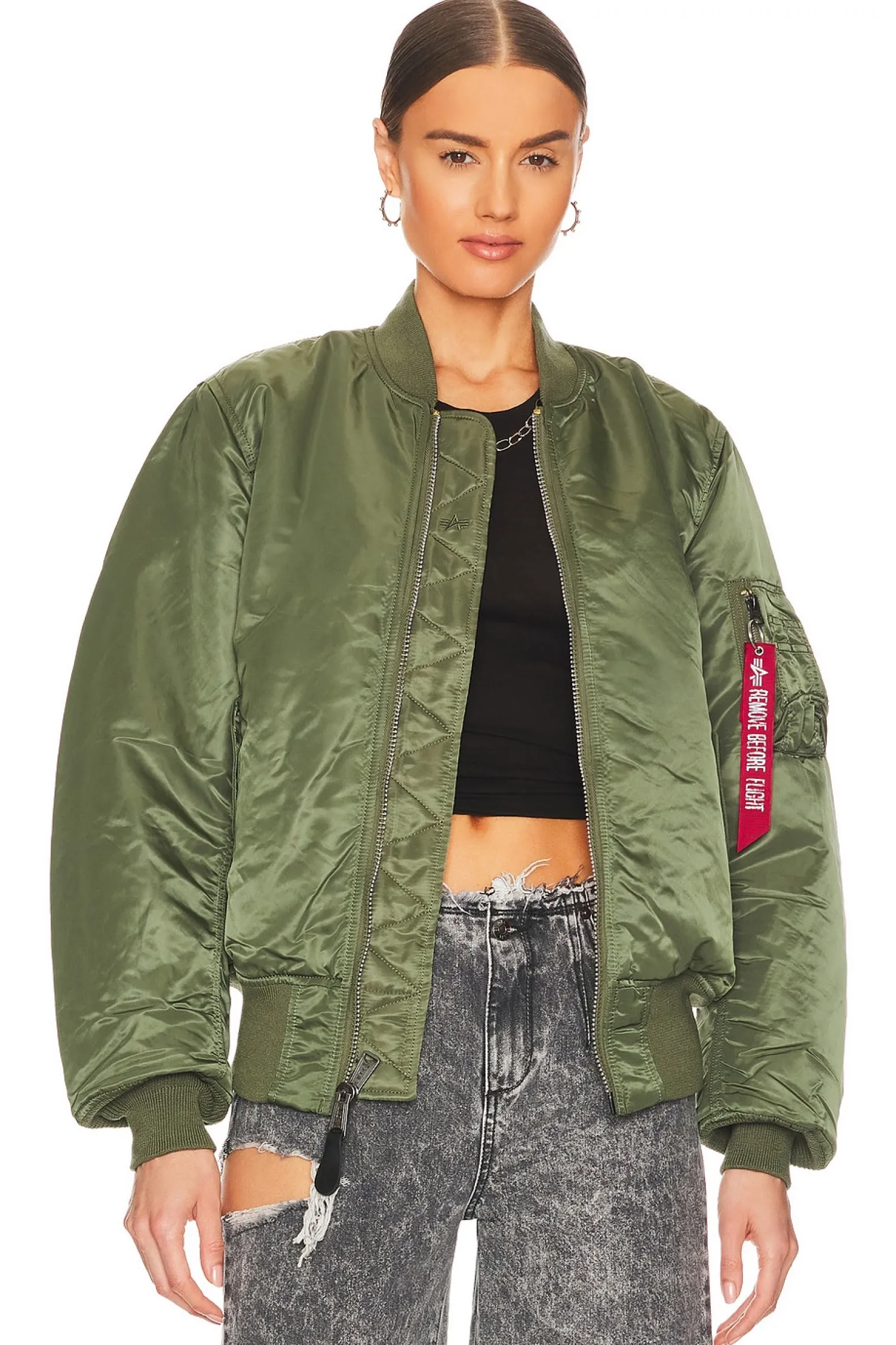 Women ALPHA INDUSTRIES Jackets & Coats>MA-1 Blood Chit Bomber Jacket