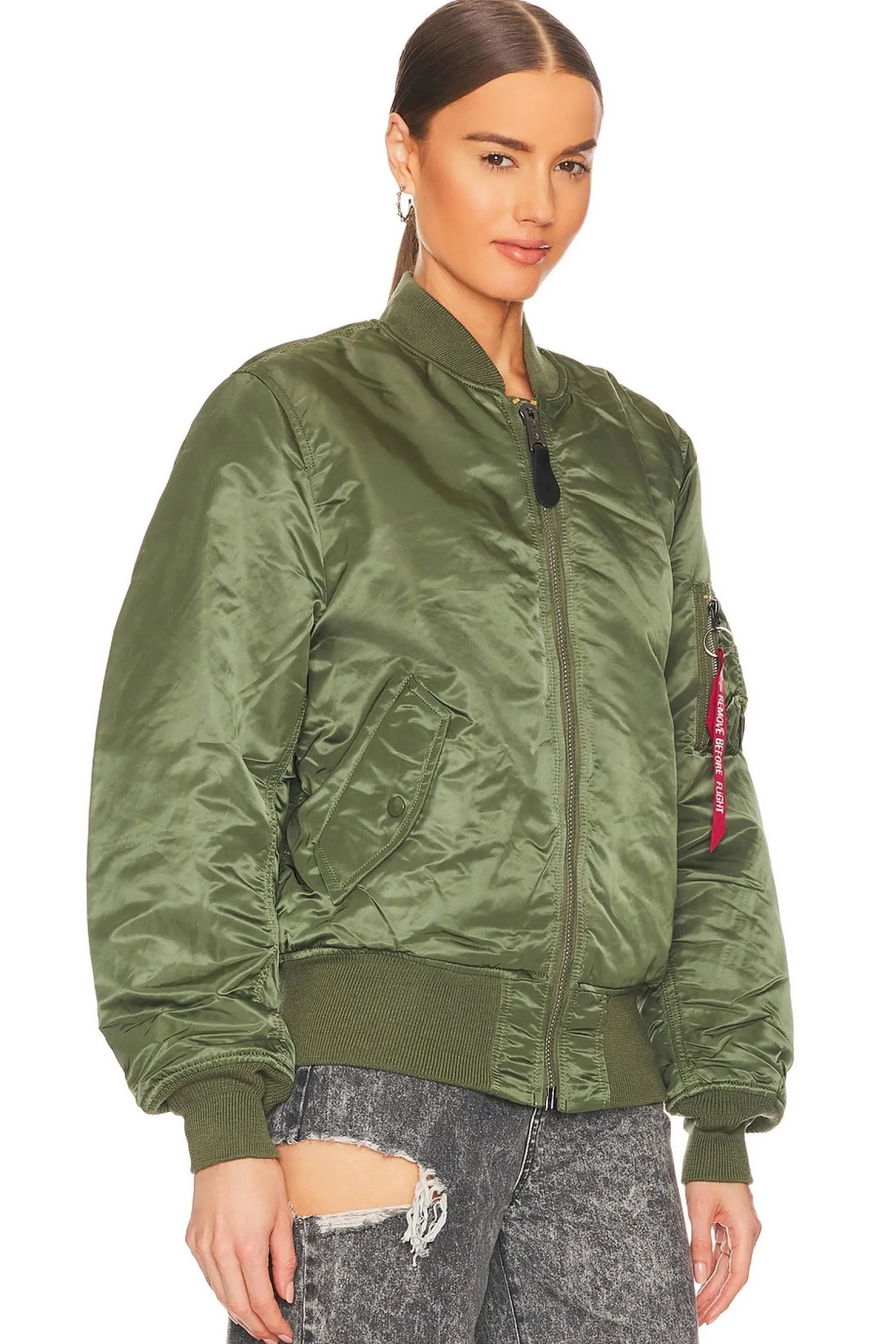 Women ALPHA INDUSTRIES Jackets & Coats>MA-1 Blood Chit Bomber Jacket