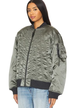 Women ALPHA INDUSTRIES Jackets & Coats>Ma-1 Shirring Flight Jacket
