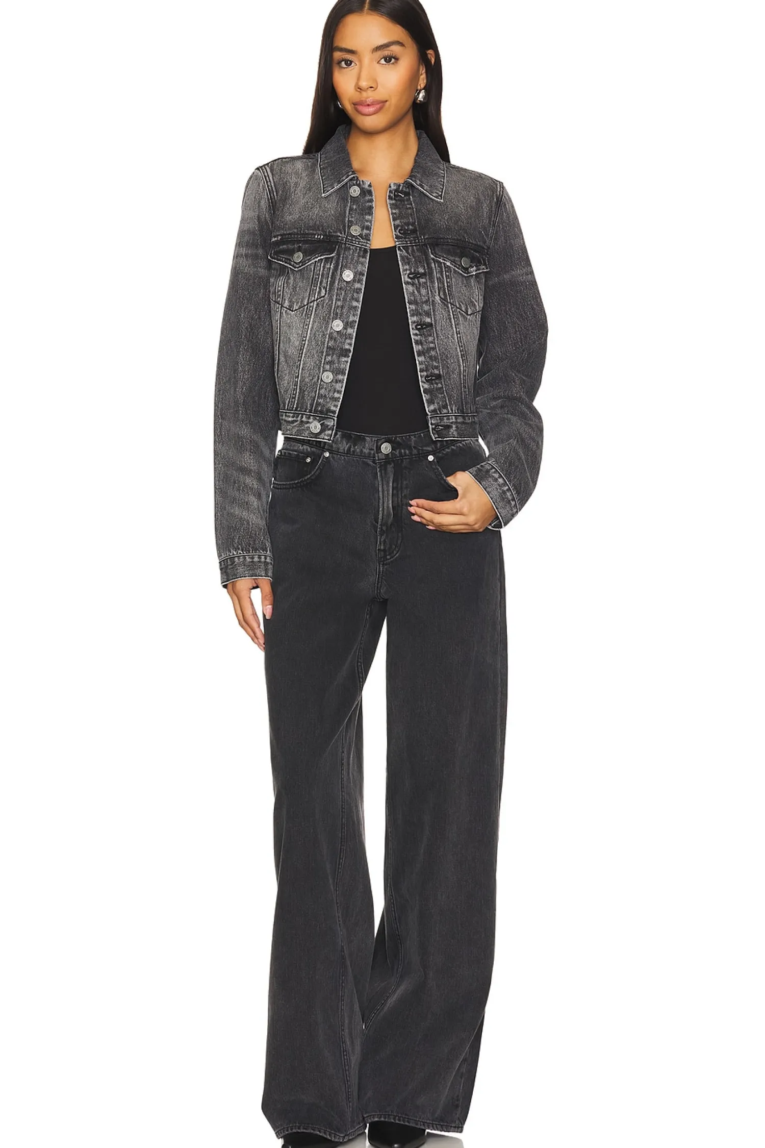 Women GRLFRND Jackets & Coats>Maeve Fitted Denim Jacket