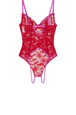 Women fleur du mal Lingerie & Sleepwear>Magnolia Lace Ouvert Bodysuit