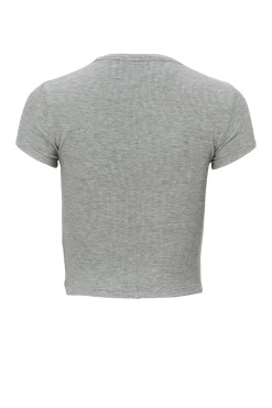 Women Barefoot Dreams Lingerie & Sleepwear>Malibu Collection Ultra Soft Rib Cropped Tee