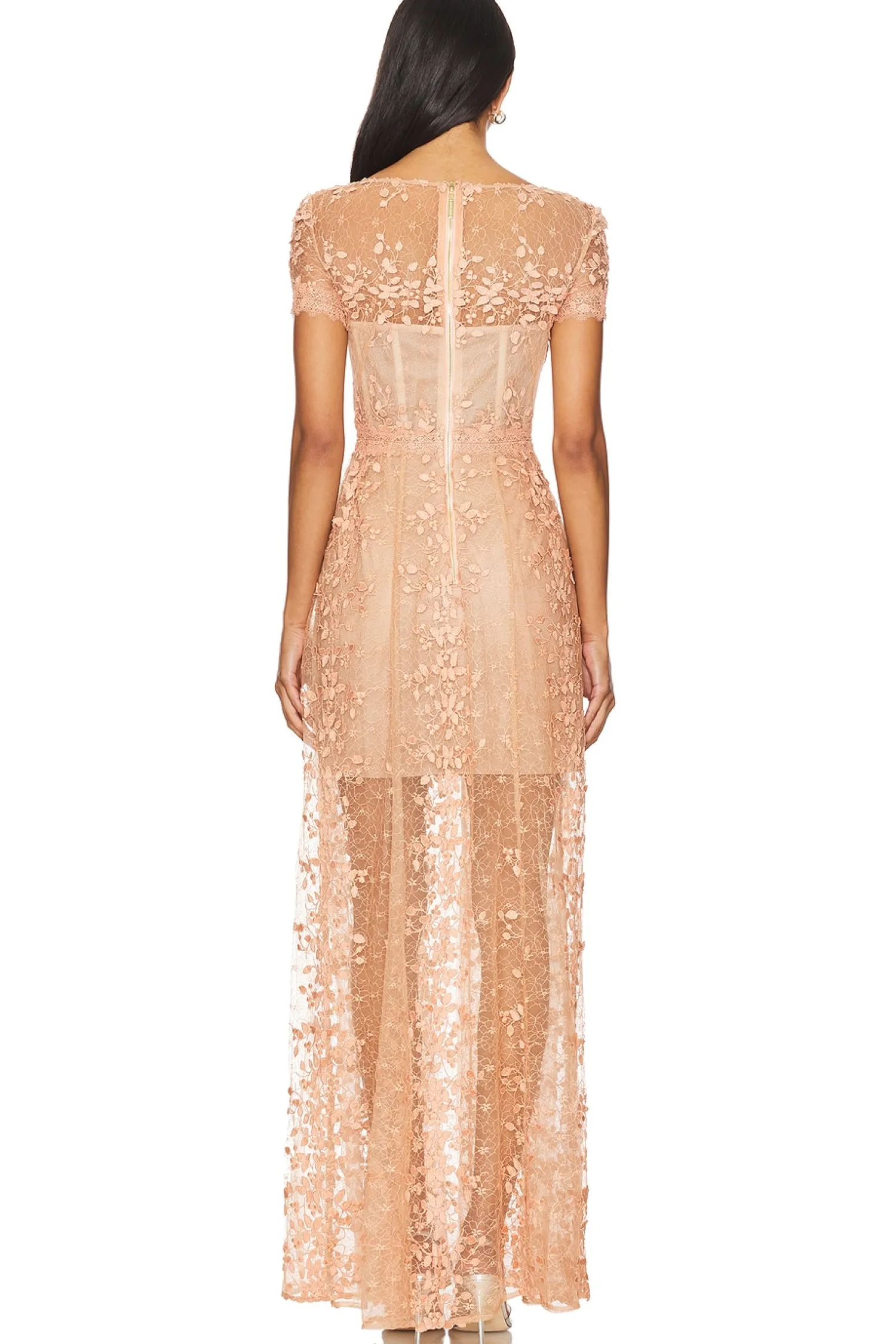 Women Bronx and Banco Dresses>Megan Cap Sleeve Gown