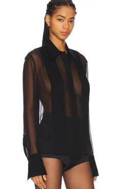 Women SANS FAFF Matching Sets>Meghan Panelled Silk Blouse