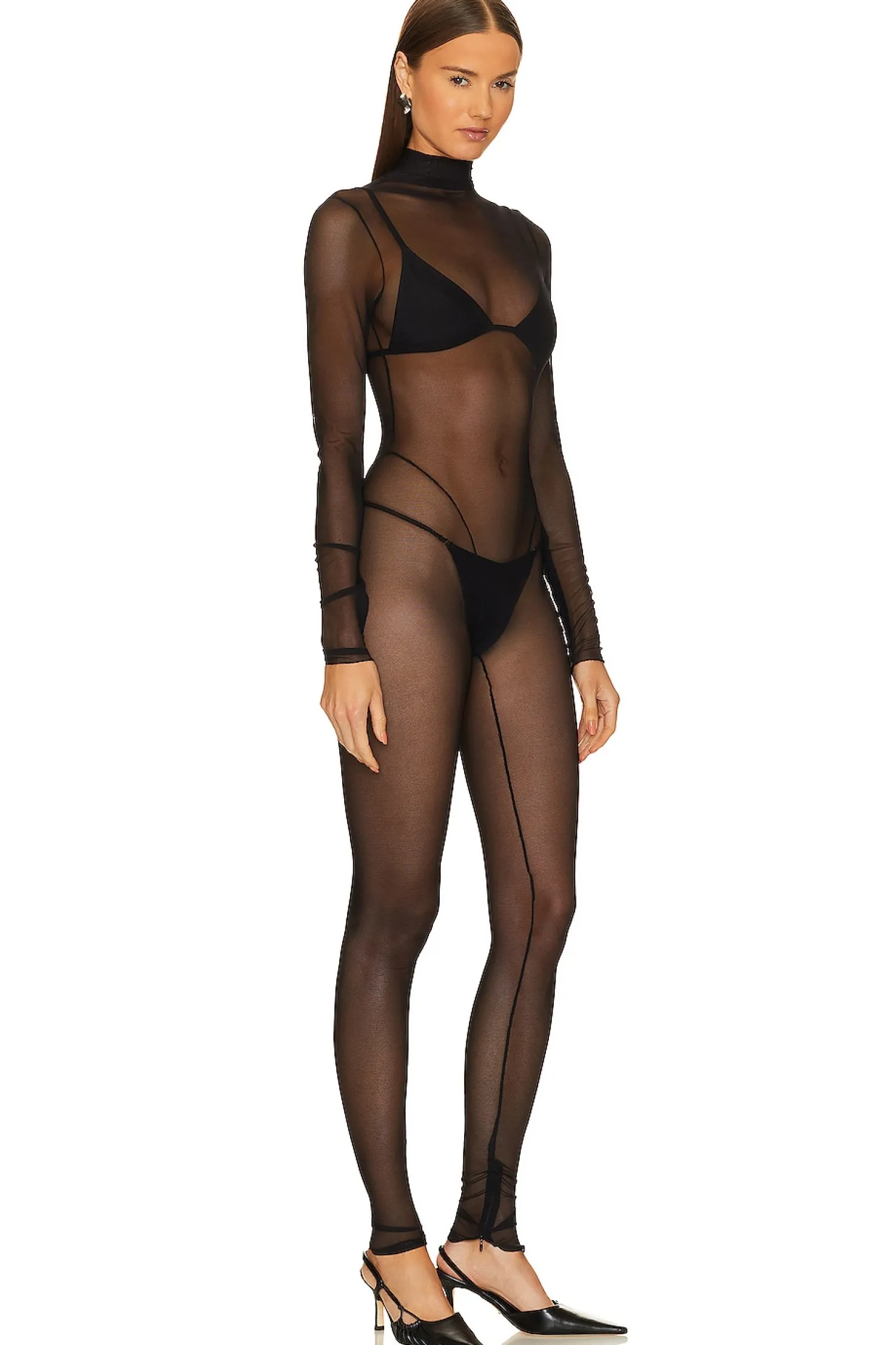 Women LaQuan Smith Jumpsuits>Mesh Jumpsuit