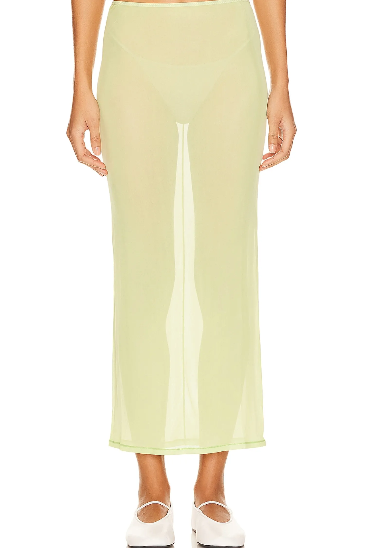Women GRLFRND Matching Sets>Mesh Midi Skirt
