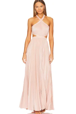 Women BCBGMAXAZRIA Dresses>Metallic Evening Gown