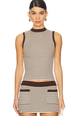 Women Frankies Bikinis Matching Sets>Mila Cloud Knit Sleeveless Sweater Top