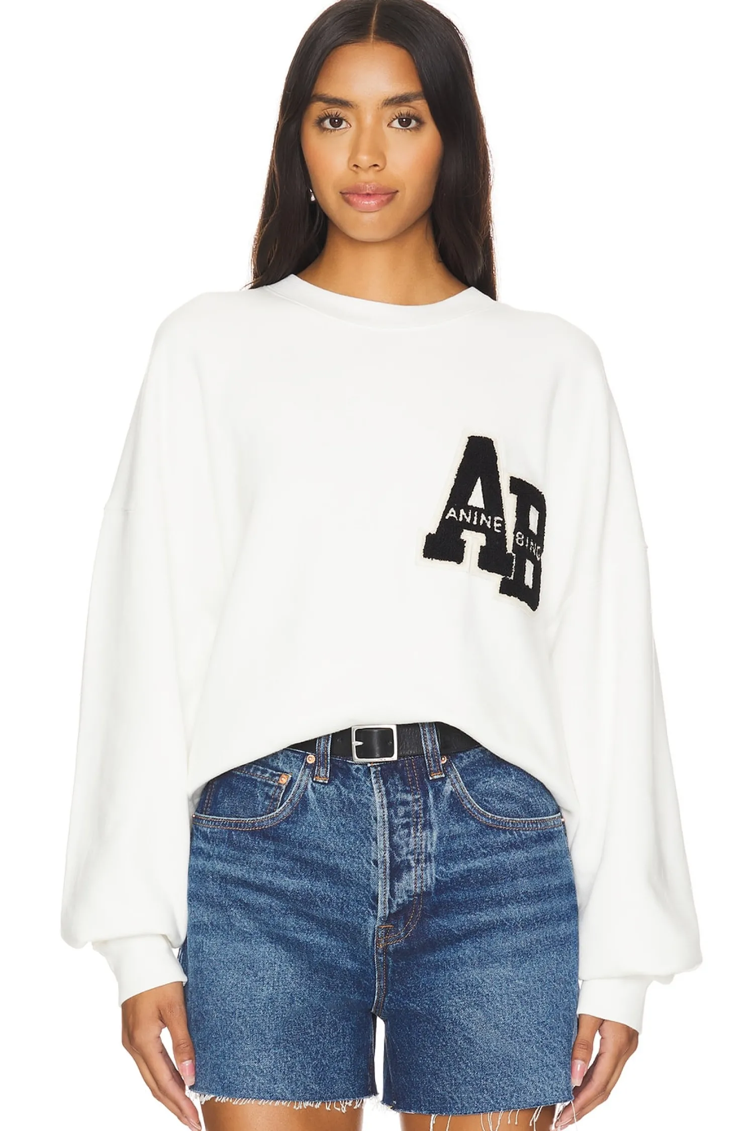 Women ANINE BING Loungewear>Miles Letterman Sweatshirt