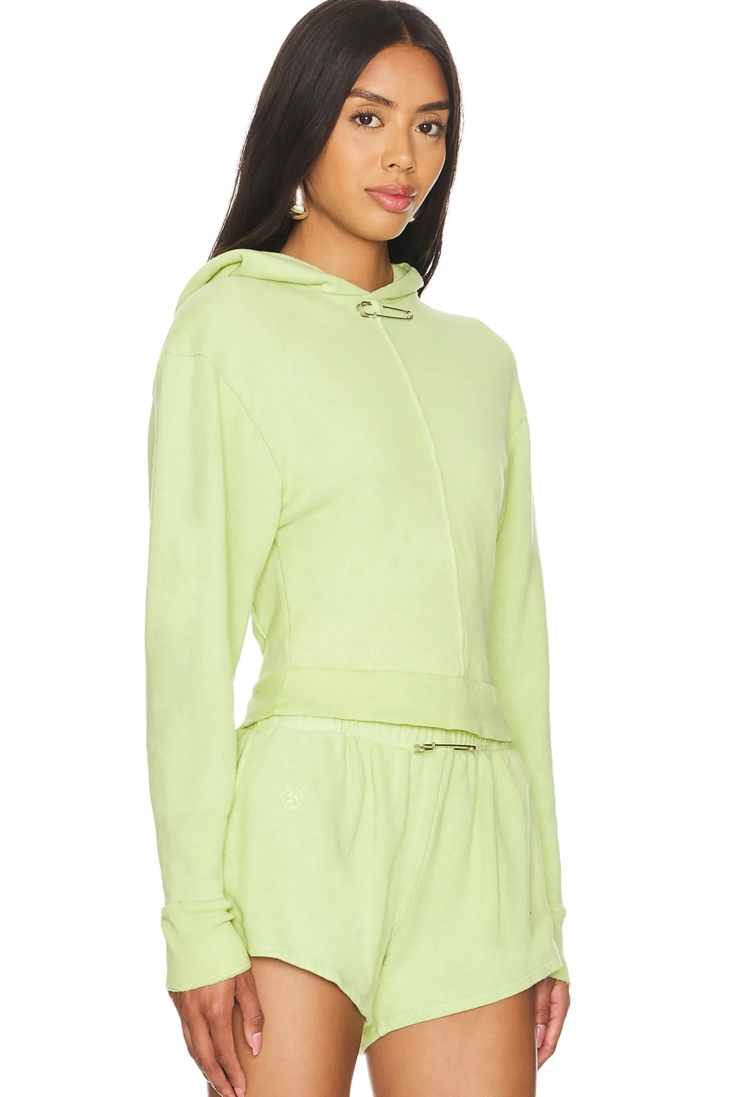 Women SAMI MIRO VINTAGE Matching Sets|Loungewear>Mini Safety Pin Hoodie