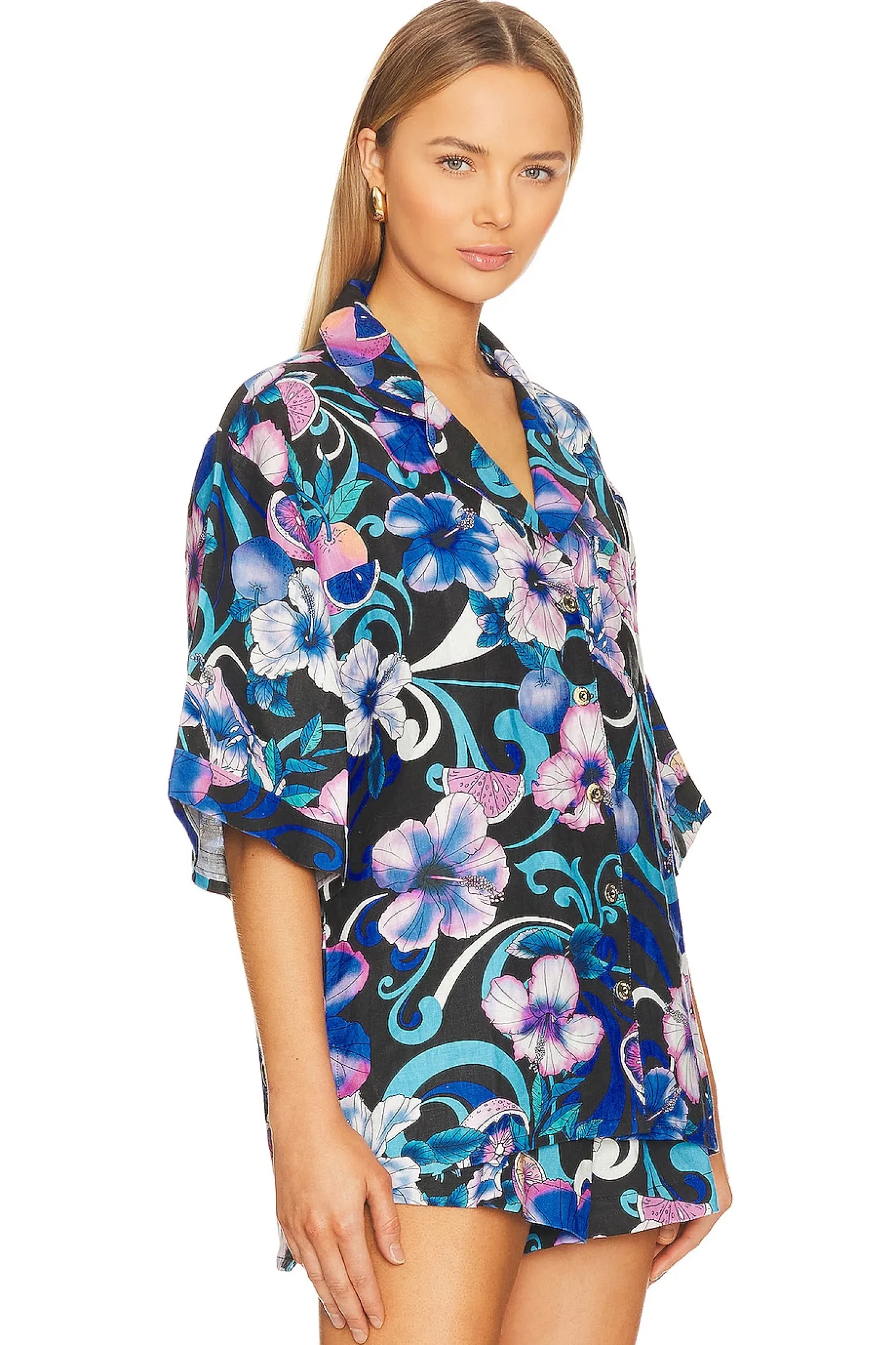 Women CIN CIN Matching Sets>Mirage Bowling Shirt